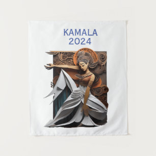 Kamala 2024 for President Thunder_Cove Tapestry