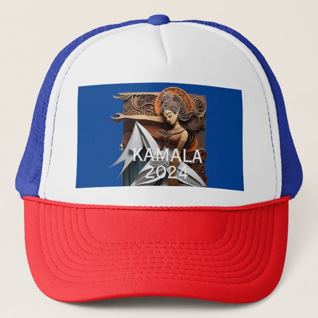 Kamala 2024 for President Thunder_Cove  Trucker Hat (Front)