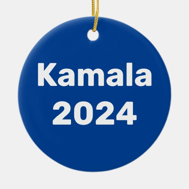 Kamala 2024 Presidential Election Ceramic Tree Decoration (Front)