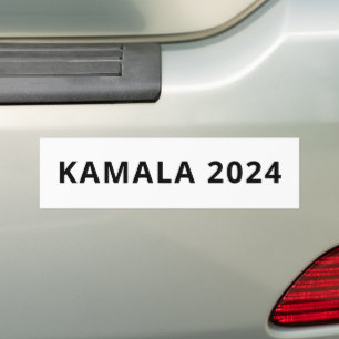 kamala 2024 simple minimalist modern white bumper sticker