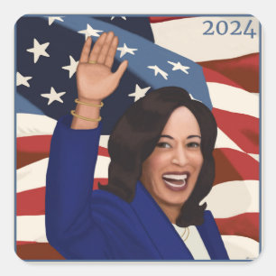 Kamala 2024 square sticker