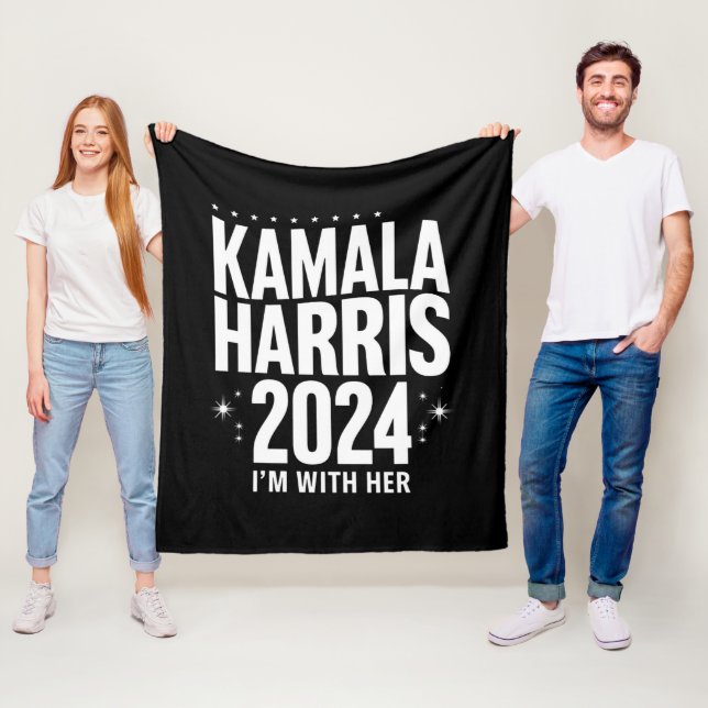 Kamala 2024 Support I'm With Her Kamala Harris  Fleece Blanket (In Situ)
