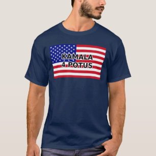 KAMALA 4 POTUS - American Flag T-Shirt
