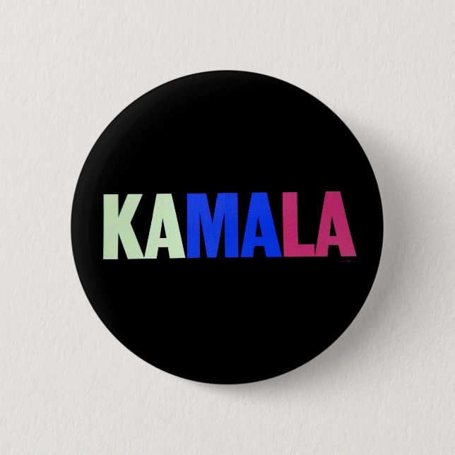 KAMALA 6 CM ROUND BADGE (Front)