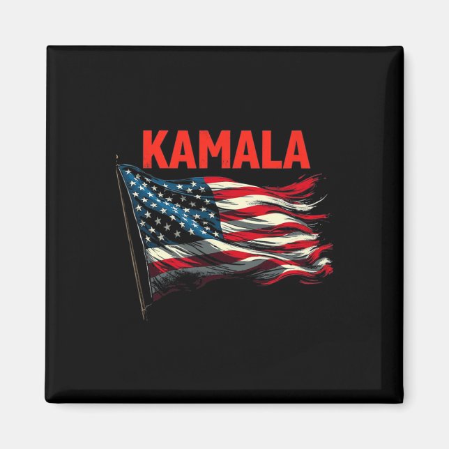 Kamala American Flag  Magnet (Front)