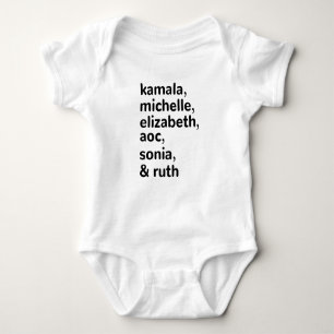 Kamala, AOC, RBG, Ruth Bader Michelle Obama Baby Bodysuit