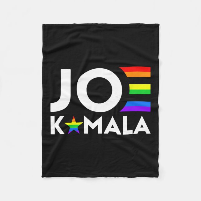 Kamala Biden Harris 2020 Lgbt Gay Pride Flag Democ Fleece Blanket (Front)