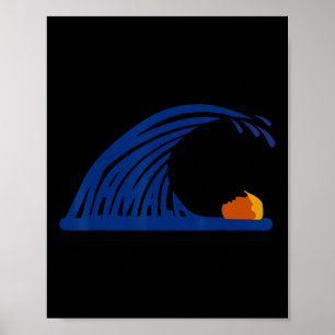 Kamala Blue Cats Wave High Heel Shoes Stepping On Poster
