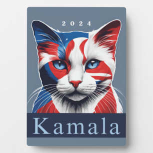 Kamala Cat 2024 US election Democrat Plaque