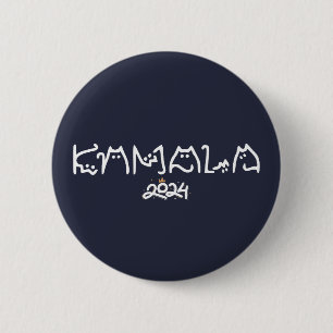 Kamala Cat, Childless Cat Ladies For Kamala 6 Cm Round Badge
