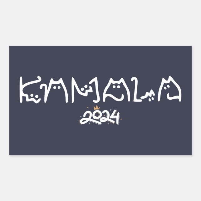 Kamala Cat, Childless Cat Ladies For Kamala Rectangular Sticker (Front)