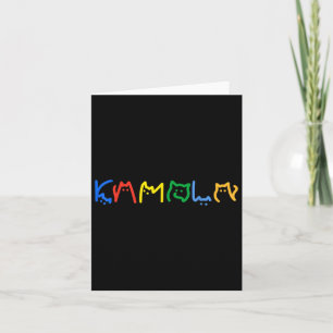 Kamala Cat Lettering Positive Funny Gifts Card