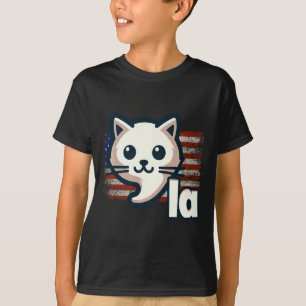 Kamala Cat Usa Flag Political Cat  T-Shirt