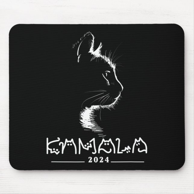 Kamala Cat Voting Kamala-harris 2024  Mouse Pad (Front)