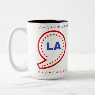 Kamala, Comma La, 2024 Patriotic Two-Tone Coffee Mug