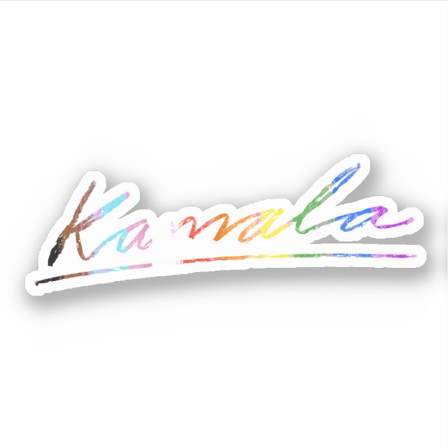 Kamala Cursive Signature Progress Pride (Front)