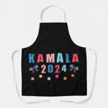 Kamala for 2024. Black Colour. All-Over Print Apro