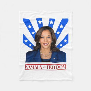 Kamala For Freedom 2024 Madam Vice President Fleece Blanket