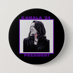 Kamala for President 2024 7.5 Cm Round Badge
