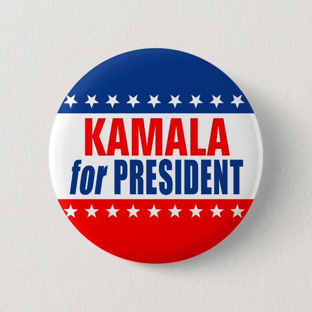"KAMALA for PRESIDENT" 6 Cm Round Badge (Front)