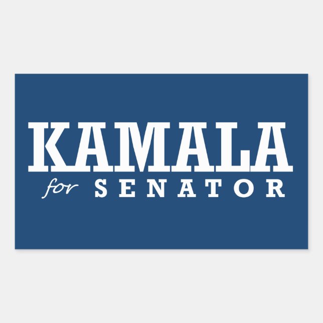 KAMALA FOR SENATOR RECTANGULAR STICKER (Front)