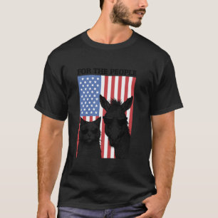 Kamala For The People Funny Donkey Cat USA Flag De T-Shirt