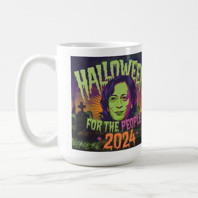 Kamala Halloween Mug: Festive New Model Coffee Mug (Left)