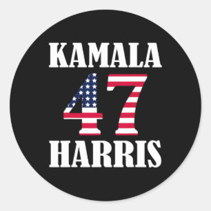 Kamala Hariss 47 Election 2024  Classic Round Sticker