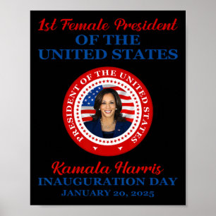 Kamala Harris 1st Female President Inauguration Pa Poster