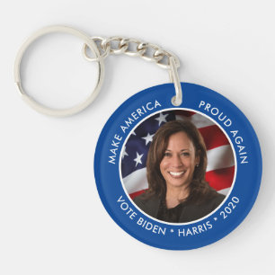 Kamala Harris 2020 Collectible Keepsake Photo Key Ring