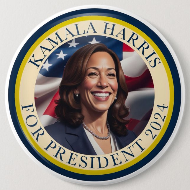 Kamala Harris 2024 6 Cm Round Badge (Front)