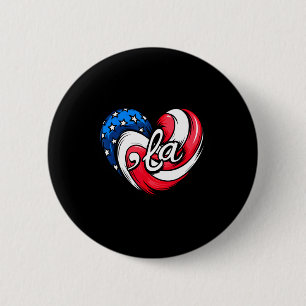 Kamala Harris 2024 American Flag Heart Comma La Pa 6 Cm Round Badge