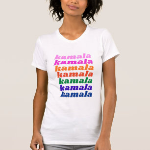 Kamala Harris 2024 Bright Colourful Typography T-Shirt