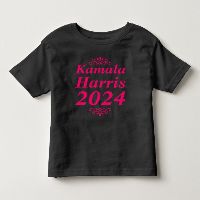 Kamala Harris 2024 Custom Text & Colours Ornaments Toddler T-Shirt (Front)