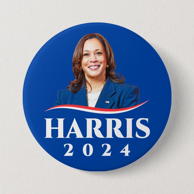 Kamala Harris 2024 election photo 7.5 Cm Round Badge (Front)