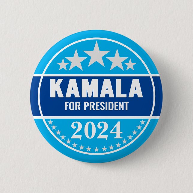 Kamala Harris 2024 for President Button (Front)