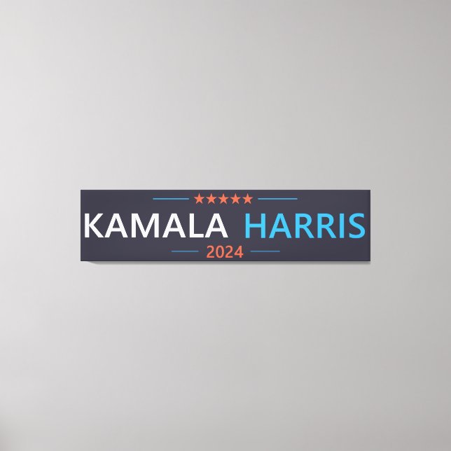 Kamala Harris 2024 for President Canvas Print (Front)