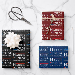 Kamala Harris 2024 For President Election Campaign Wrapping Paper Sheet