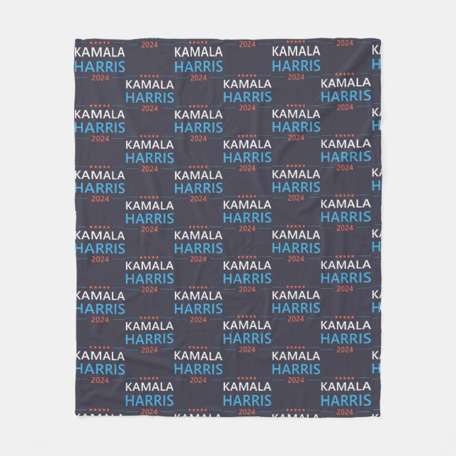 Kamala Harris 2024 for President Fleece Blanket (Front)