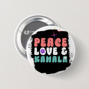 Kamala Harris 2024 for President Groovy Button