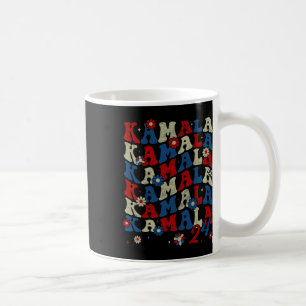 Kamala Harris 2024 For President Groovy Button Ele Coffee Mug