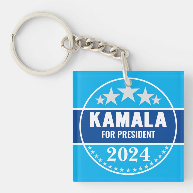 Kamala Harris 2024 for President Key Ring (Front)