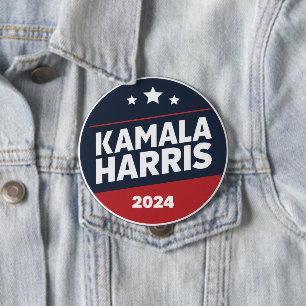 Kamala Harris 2024 For President Retro Election 10 Cm Round Badge