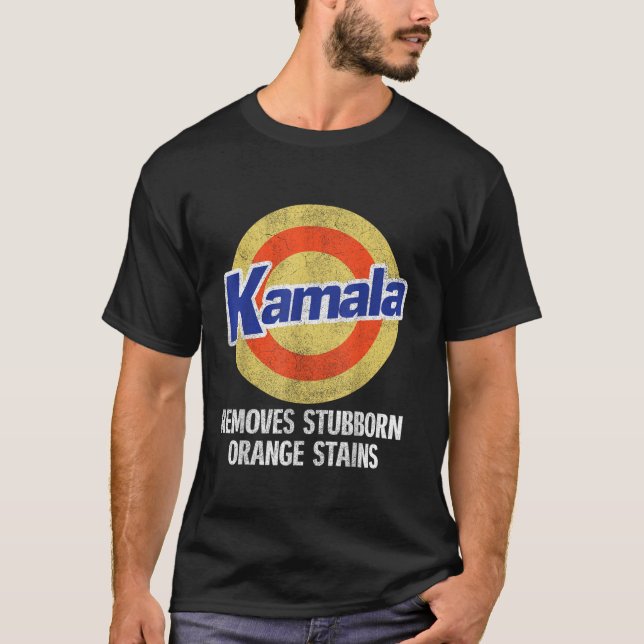 Kamala Harris 2024 Kamala Removes Stubborn Orange  T-Shirt (Front)