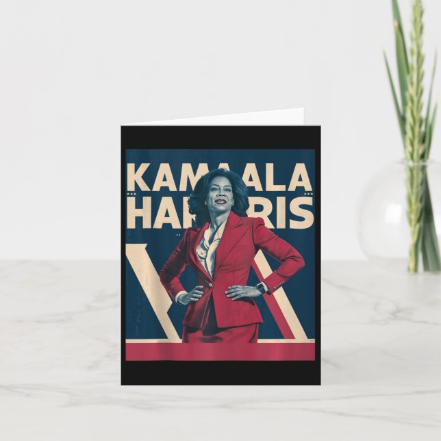Kamala Harris 2024 - Leading With Strength Design  Card (Front)
