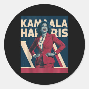 Kamala Harris 2024 - Leading With Strength Design  Classic Round Sticker