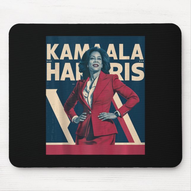Kamala Harris 2024 - Leading With Strength Design  Mouse Pad (Front)