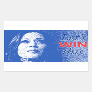 Kamala Harris 2024 - Let's Win This  Rectangular Sticker
