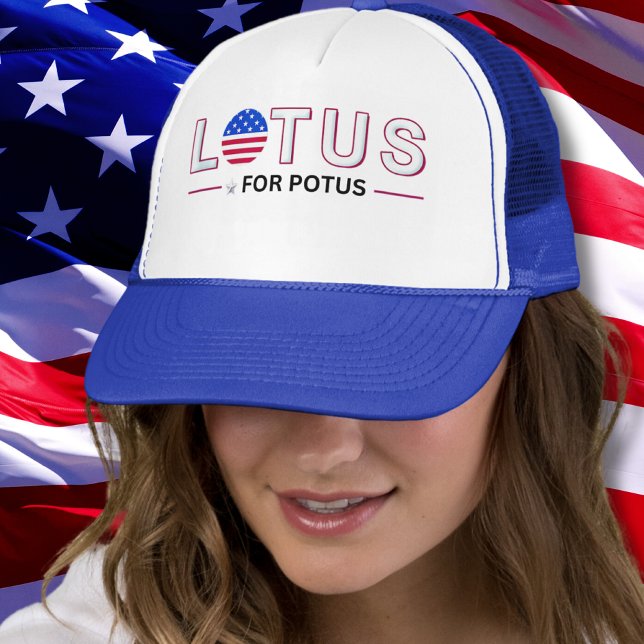 Kamala Harris 2024 Lotus for Potus Trucker Hat (Creator Uploaded)