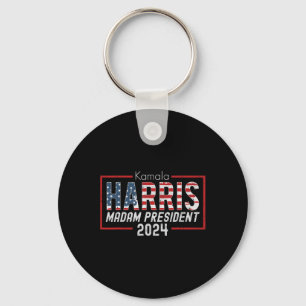 Kamala Harris 2024 Madam President Election Costum Key Ring
